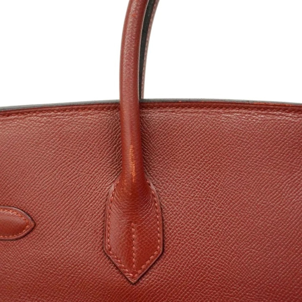 Authentic HERMES BIRKIN 35 Courchevel Rouge H burgundy leather bag - Picture 5 of 15